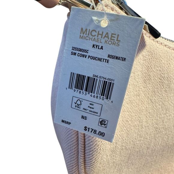 MICHAEL Michael Kors Kyla Small Hazy Pink Convertible Crossbody - Picture 6 of 10